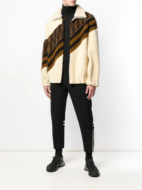 Ff motif shearling jacket Clearance