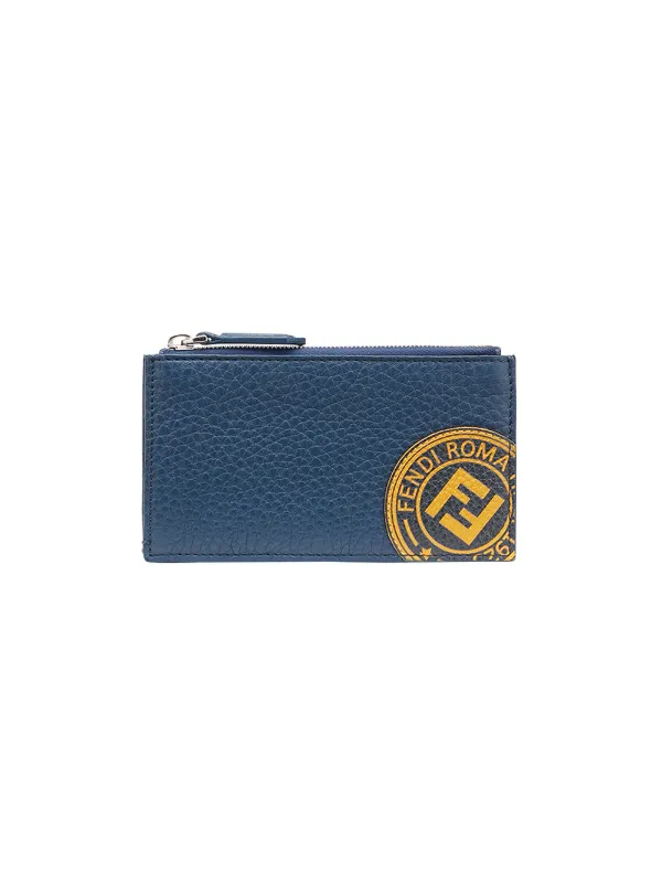 fendi card holder blue