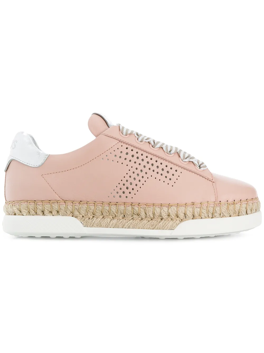 Tod’s lace up espadrille sneakers – Pink