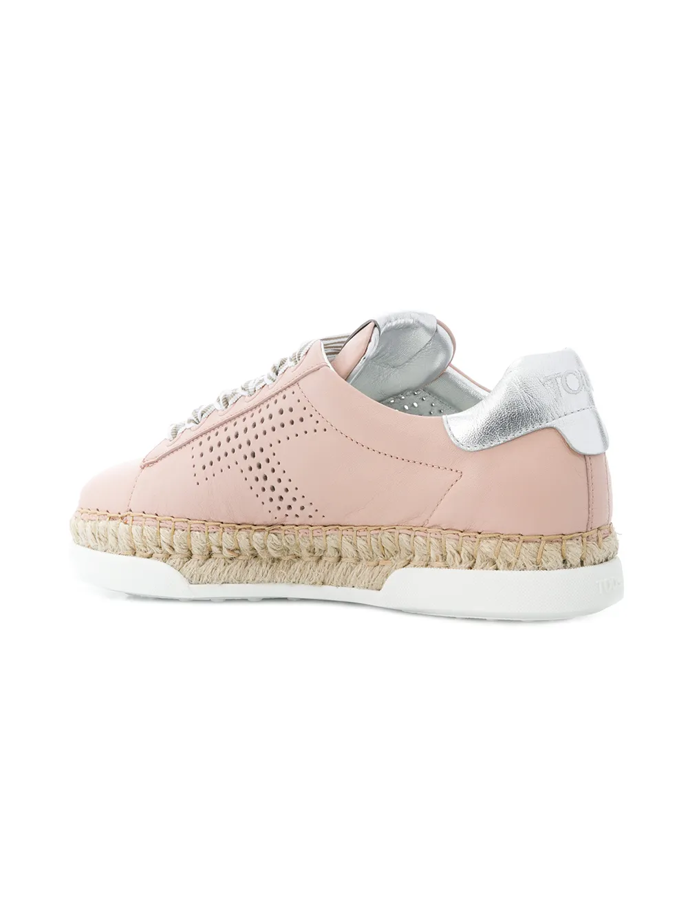 Tod's lace up espadrille sneakers Roze