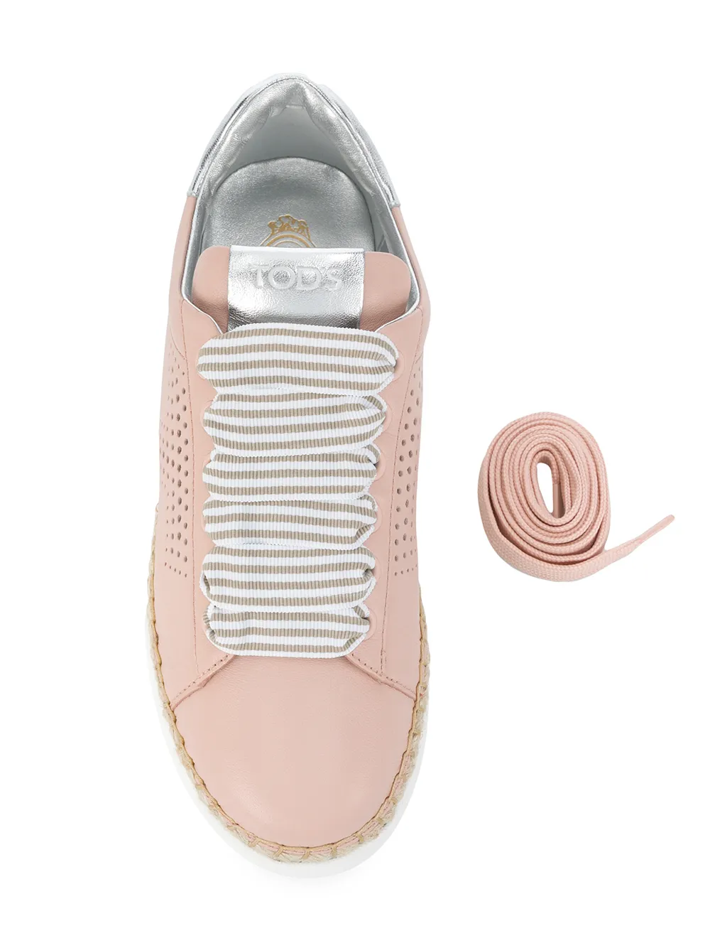 Tod's lace up espadrille sneakers Roze