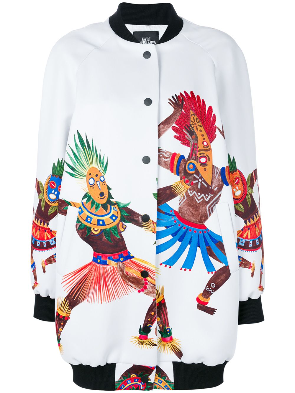 KATYA DOBRYAKOVA PRINTED LONG BOMBER JACKET,SS1854512937323