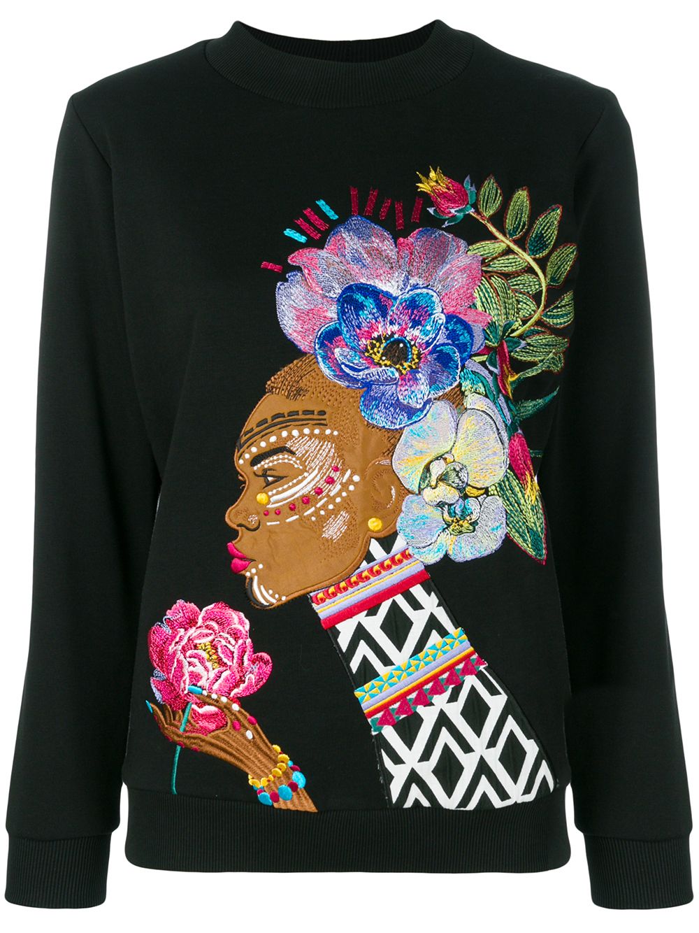 KATYA DOBRYAKOVA flowers embroidered sweatshirt,SS18270412937572