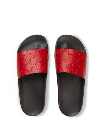 gucci signature slide sandal black
