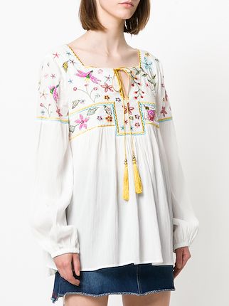 embroidered bohemian tunic展示图