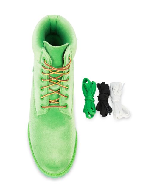 green off white timberland