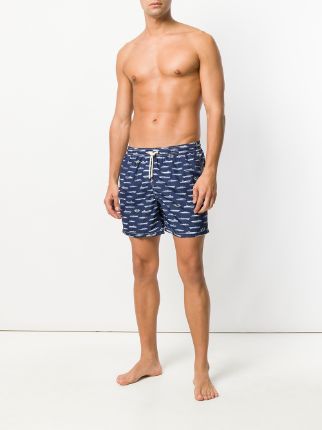 print drawstring swim shorts展示图