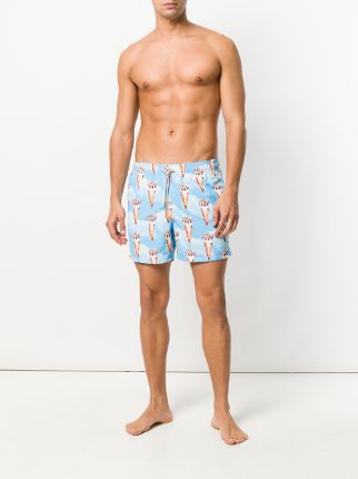 print drawstring swim shorts展示图