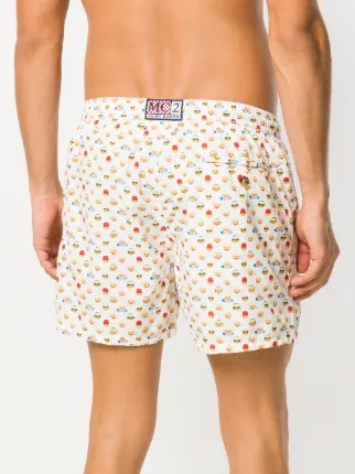 emoji print swim shorts展示图