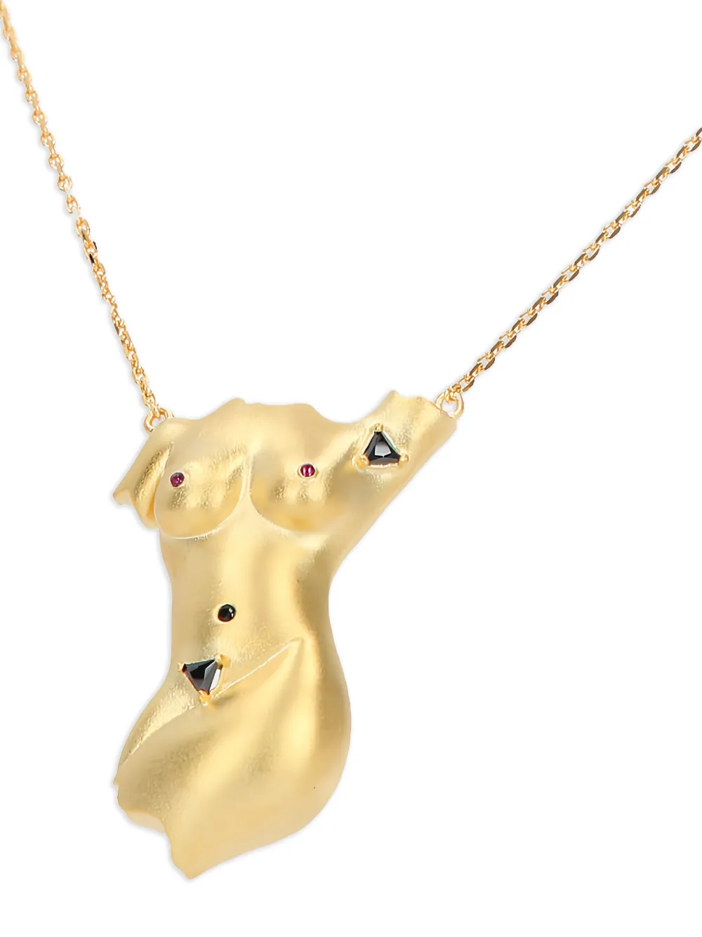 ネックレス・ペンダント ANISSA KERMICHE PIT POWER 24K GOLD-PLATED SILVER NECKLACE Anissa Kermiche Pit Power Necklace | Gold | FARFETCH ID