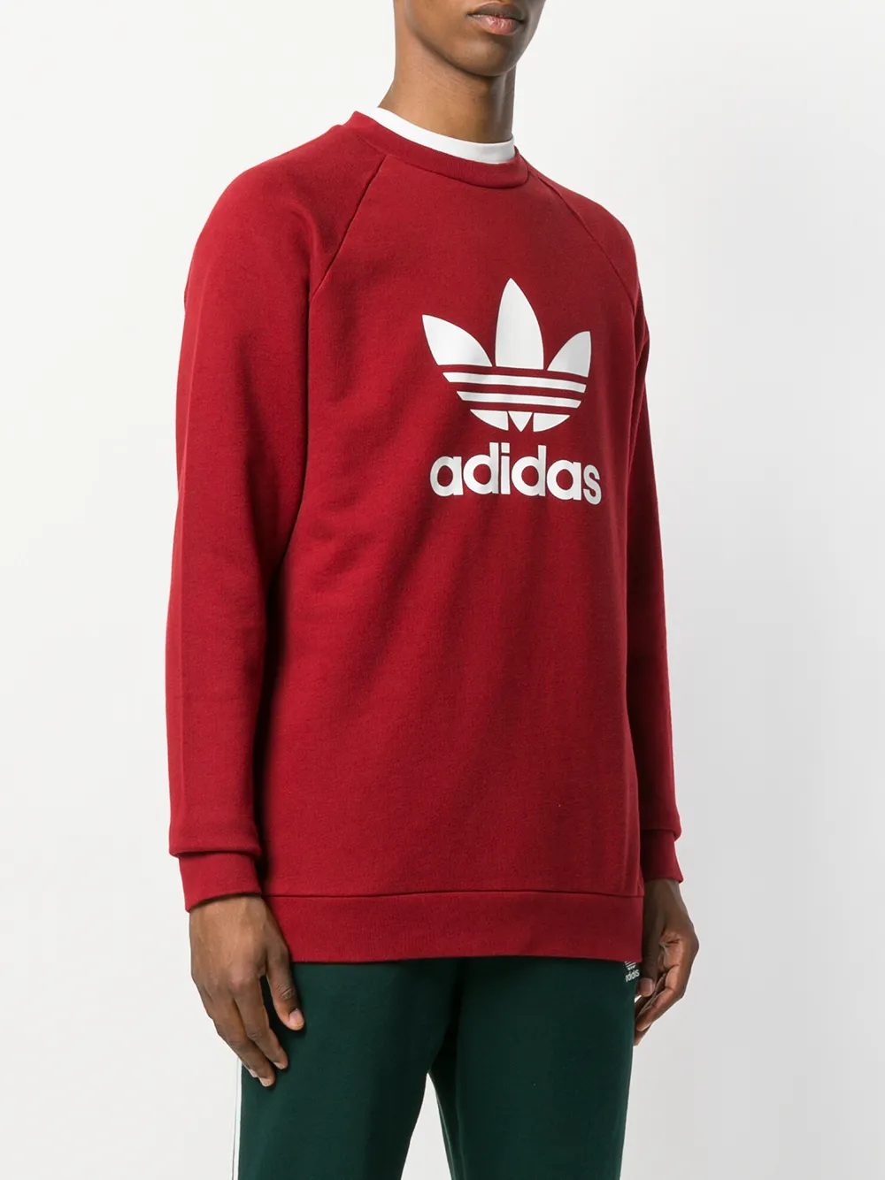 adidas Trefoil crew-neck sweatshirt Rood