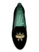 Blue Bird Shoes embroidered velvet Bugs loafers
