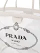 Prada transparent logo tote