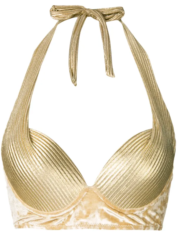 Metallic gold bra online