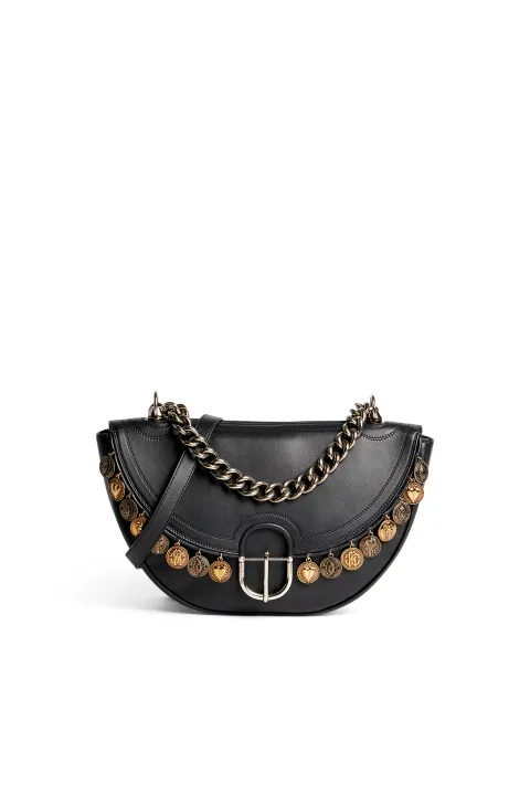 Large Coin Embellished Shoulder Bag Roberto Cavalli Bags Large Coin Embellished Shoulder Bag