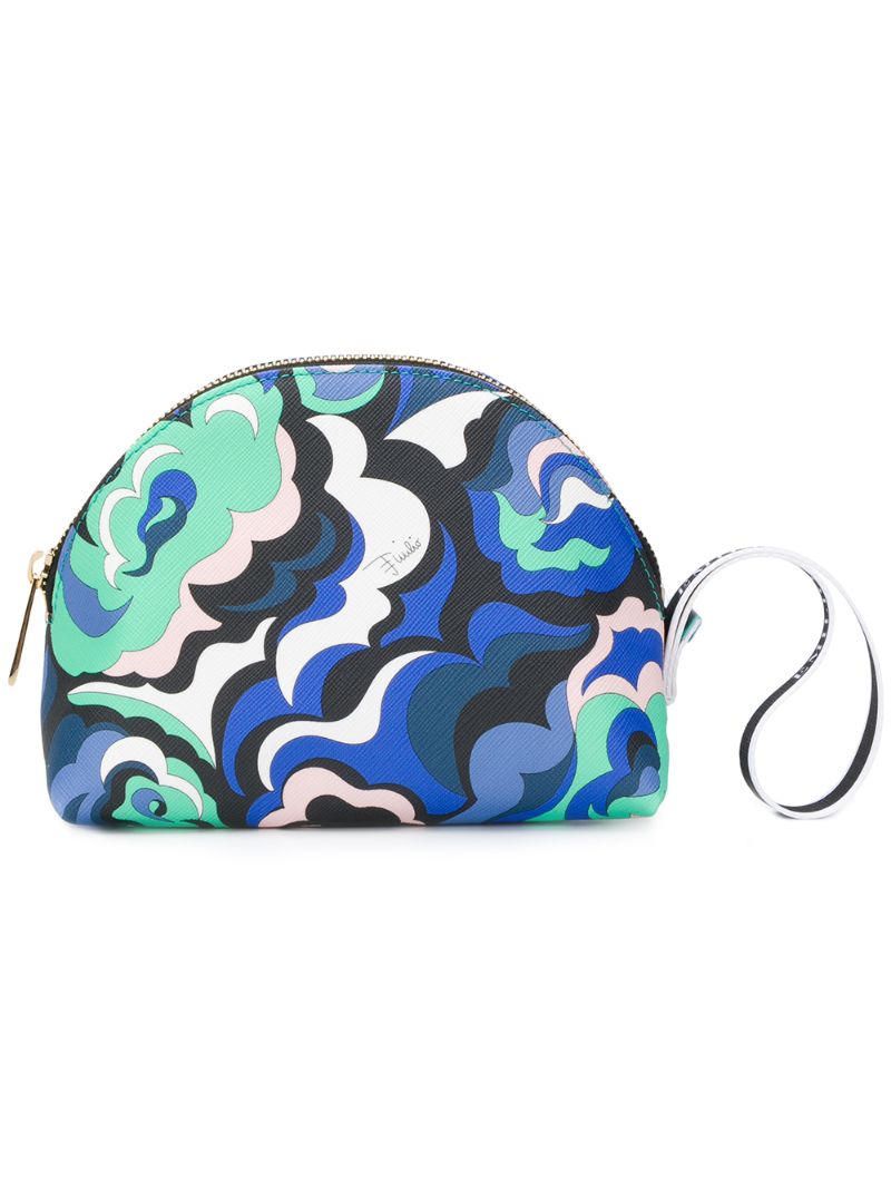 abstract-print makeup bag, PUCCI