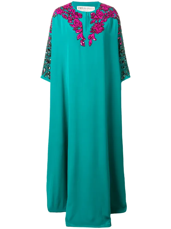 embellished kaftan dress