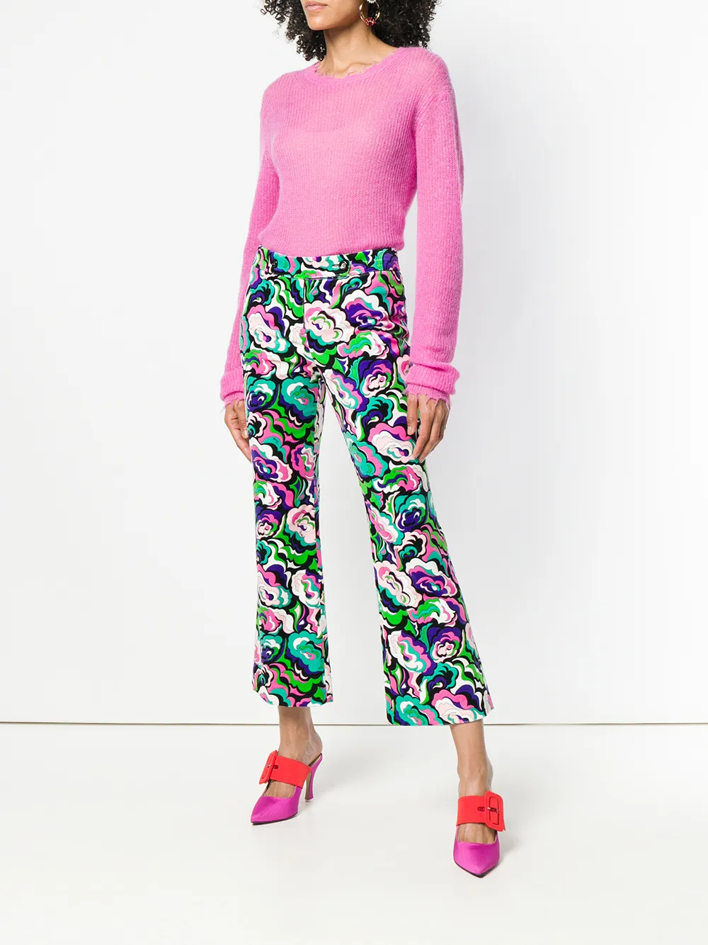PUCCI broek met wijde pijpen - Groen