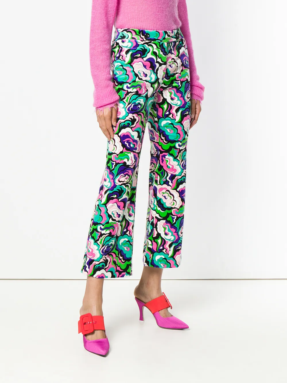 PUCCI broek met wijde pijpen Groen