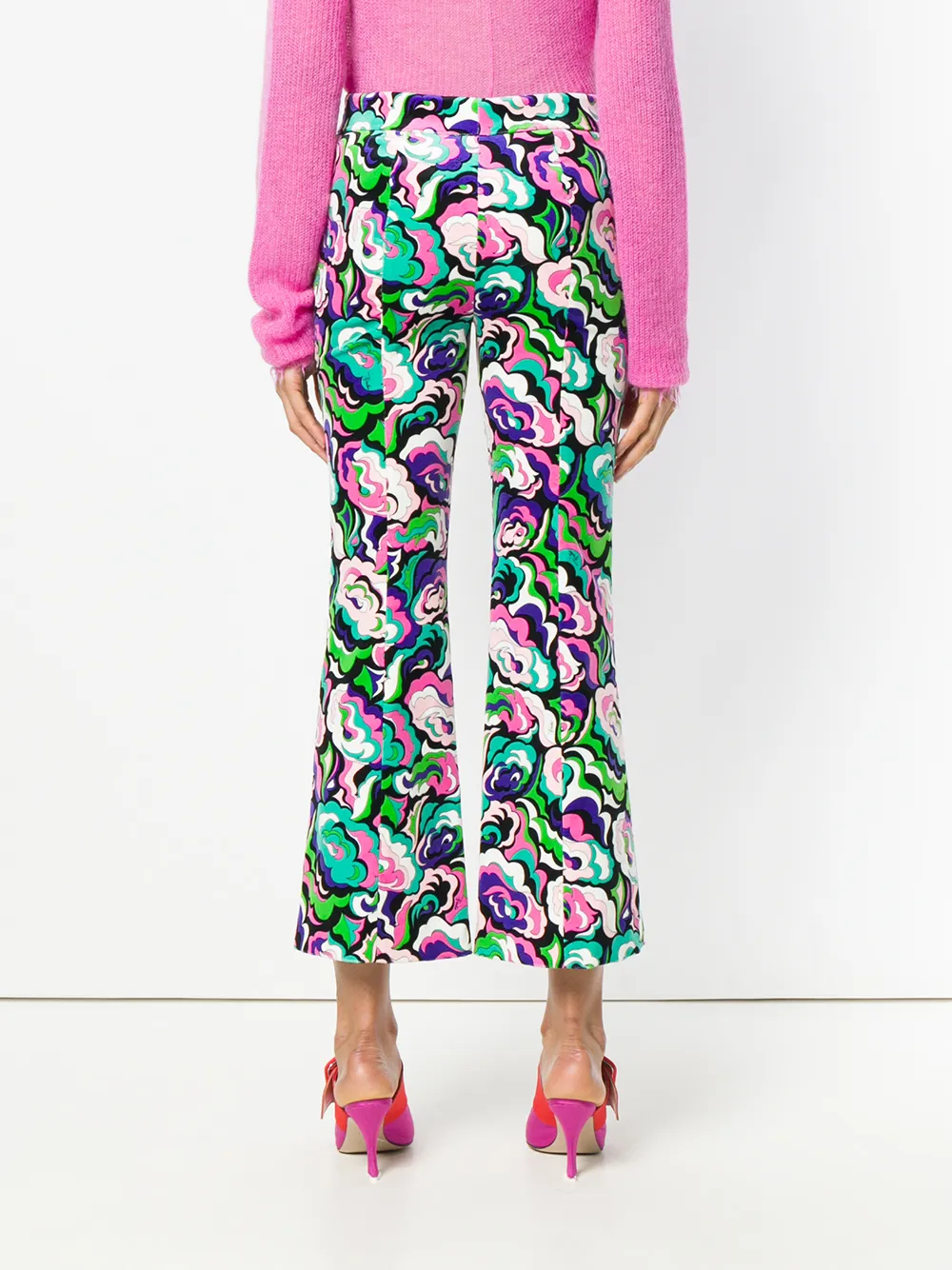 PUCCI broek met wijde pijpen Groen