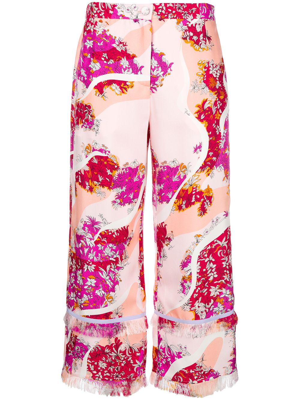 фото Emilio Pucci укороченные брюки с цветочным принтом