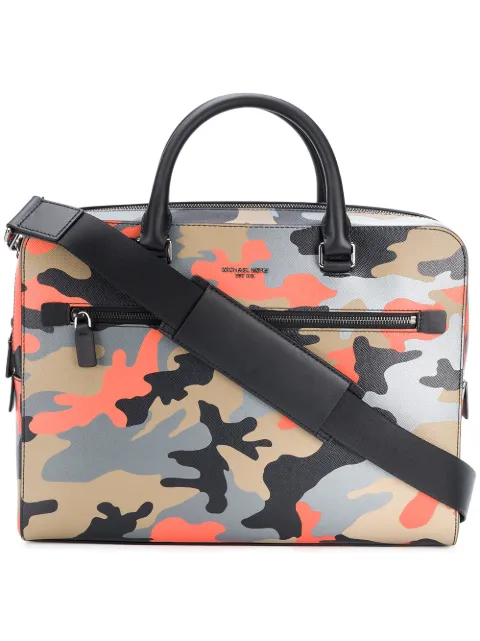 Michael Kors Collection Harrison camouflage-print briefcase