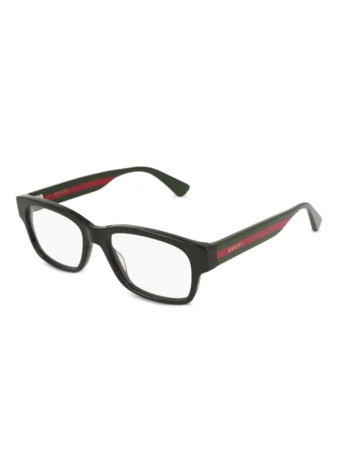 Gucci Eyewear lentes con armazón cuadrada y detalle Web