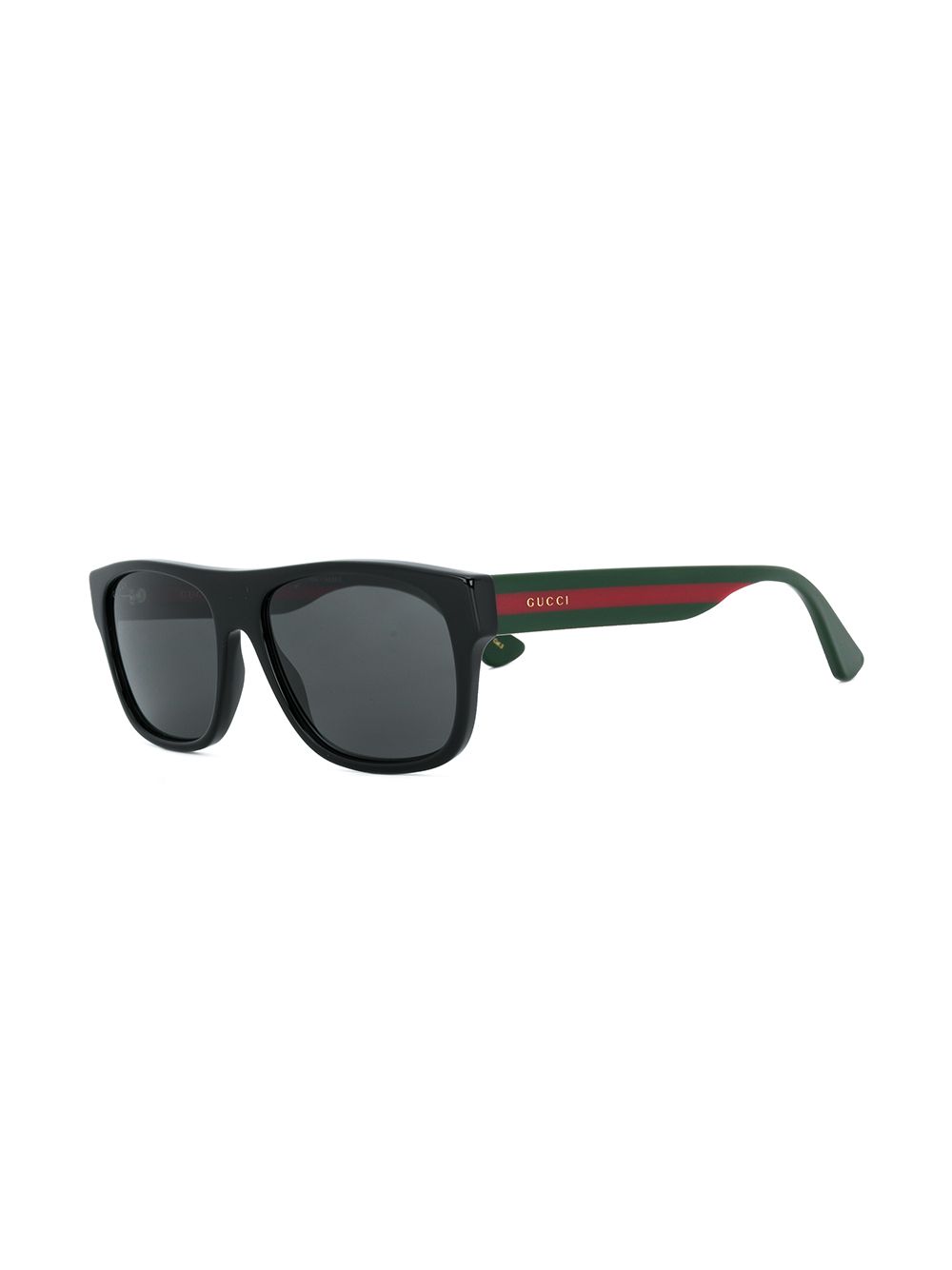 фото Gucci Eyewear солнцезащитные очки в квадратной оправе с полоской Web
