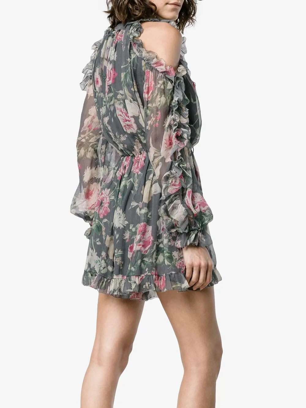 ZIMMERMANN ZIMMERMANN IRIS FLORAL PRINT SILK TIE PLAYSUIT