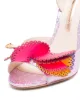 Sophia Webster pink Soleil 100 glitter ruffle leather sandals