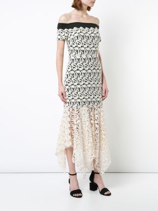 lace layered strapless dress展示图