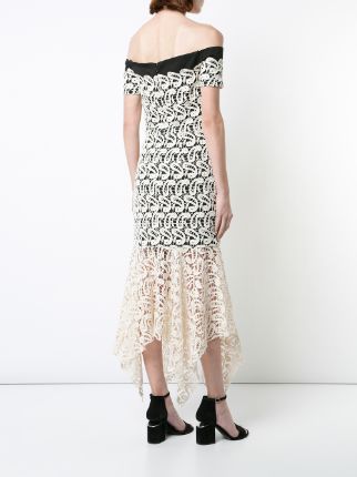 lace layered strapless dress展示图