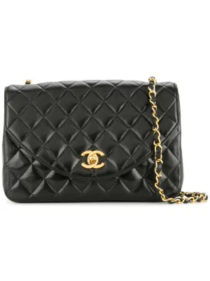Chanel Vintage Bags Designer Handbags Farfetch Uk Chanel Vintage Quilted Chain Shoulder Bag