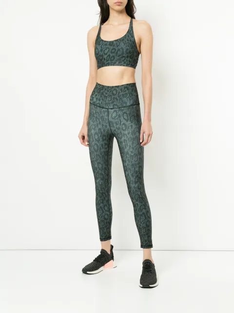 leopardo de Top ágil recortado Activewear verde C5qTwxgdFq