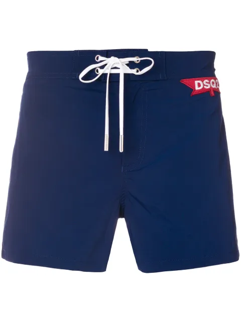 DSQUARED2 logo patch swim shorts