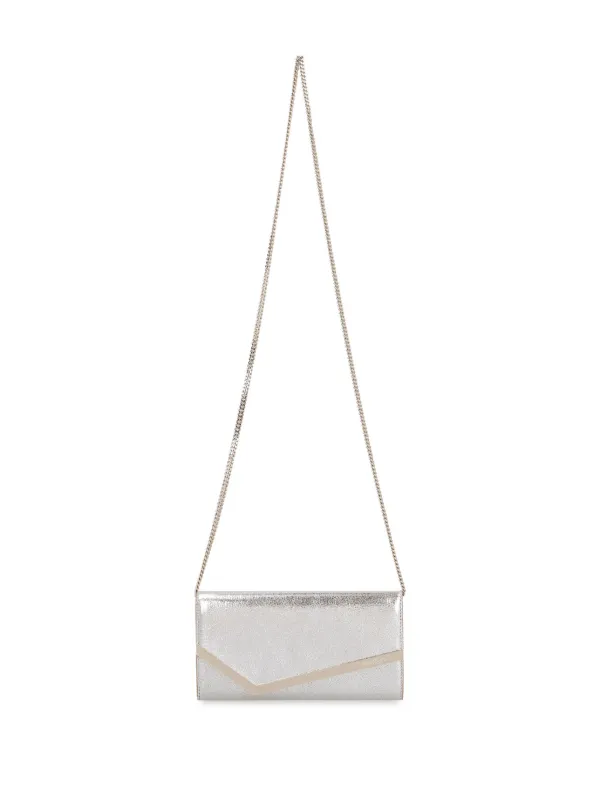 Jimmy Choo Emmie クラッチバッグ Platinum Ice ダスティグリッター・クラッチバッグ | EMMIE