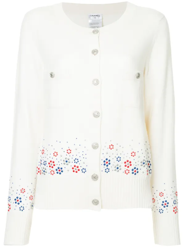 chanel white cardigan