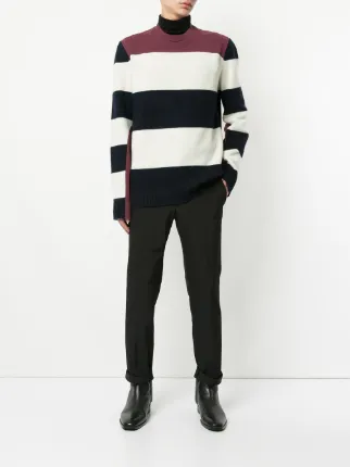 striped crewneck sweater展示图