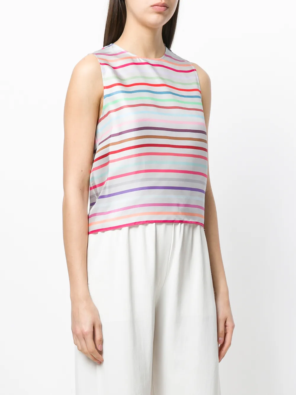 фото Emporio armani топ в полоску без рукавов