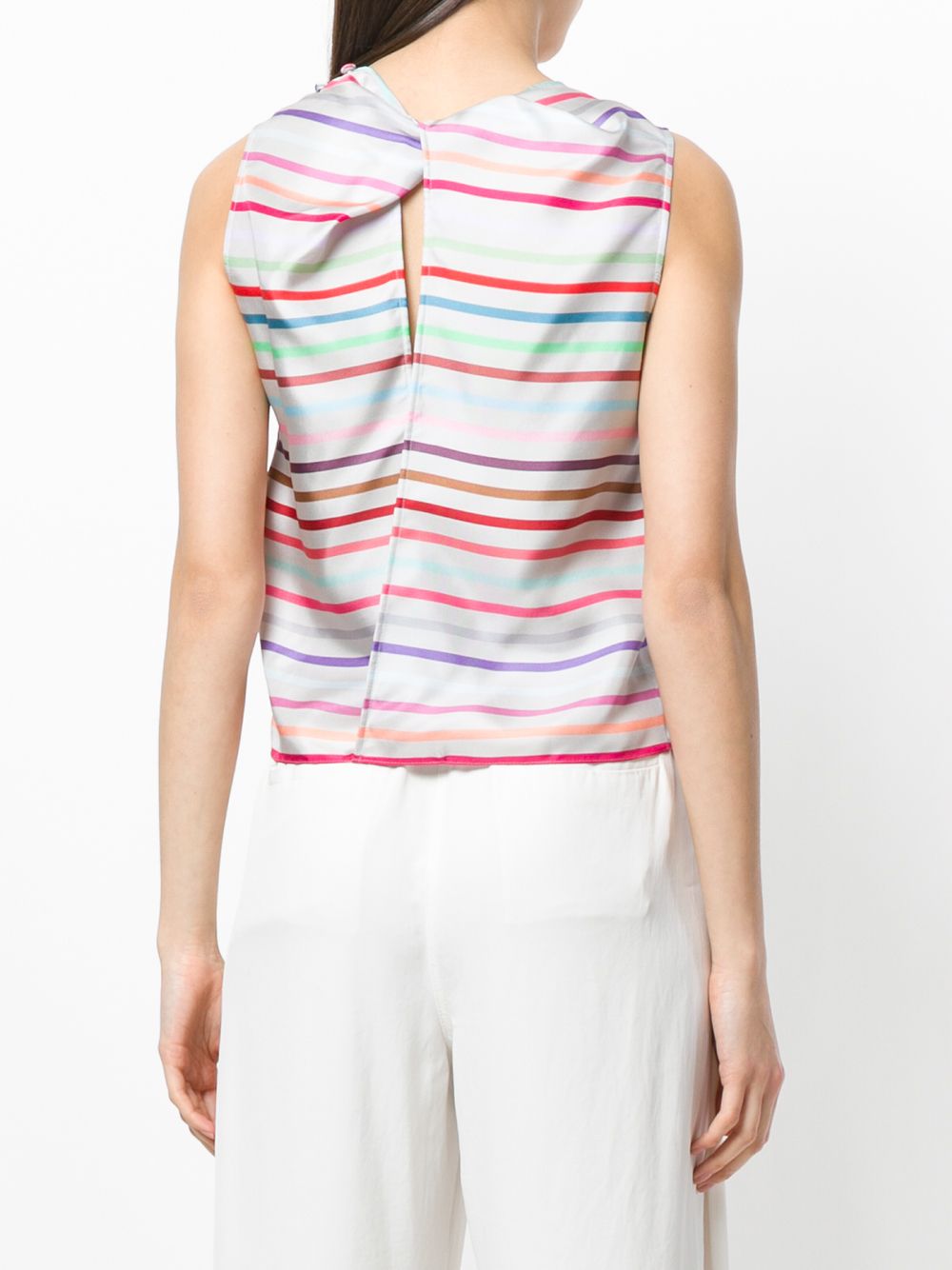 фото Emporio armani топ в полоску без рукавов