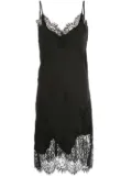 Gold Hawk lace insert dress - Black