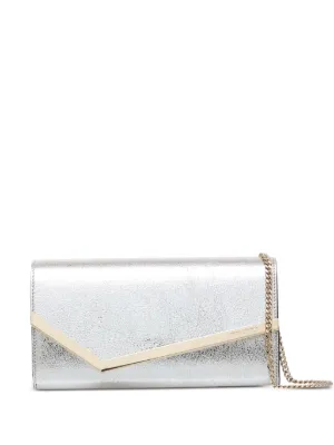 Jimmy Choo Candy グリッター クラッチバッグ | シルバートーン