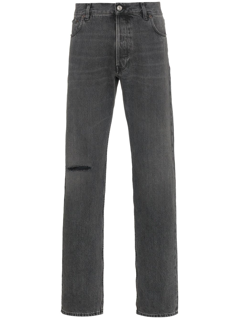 фото Balenciaga прямые джинсы с прорезью на колене