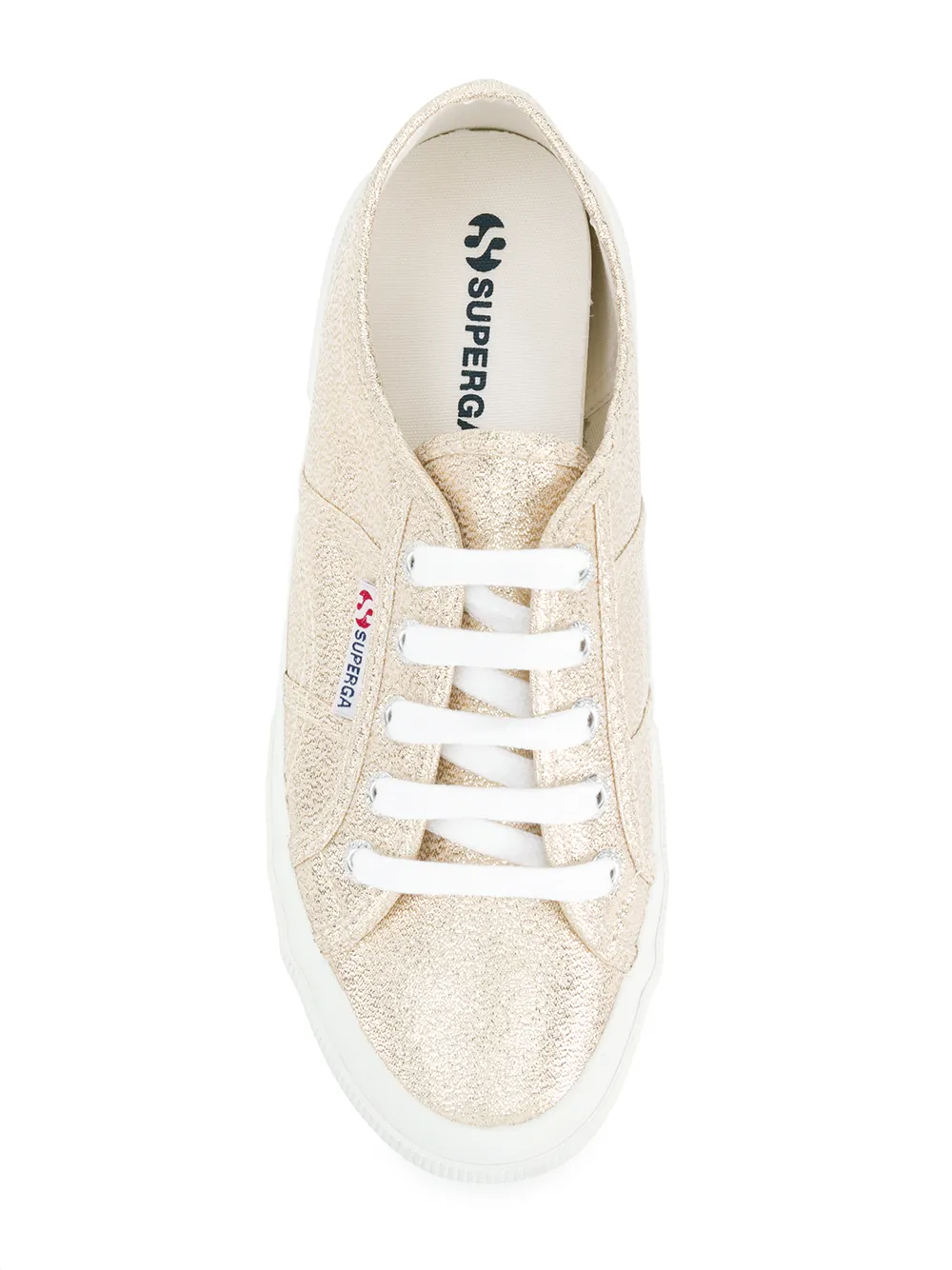 Superga platte lowtop sneakers Metallic