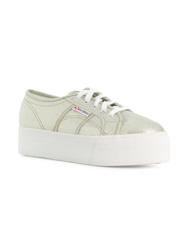 superga metallic platform sneaker