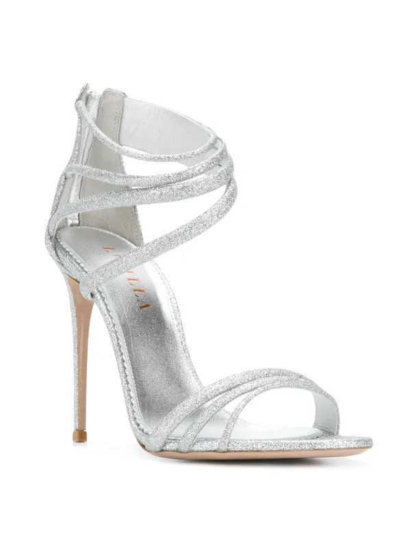 glitter strappy sandals
