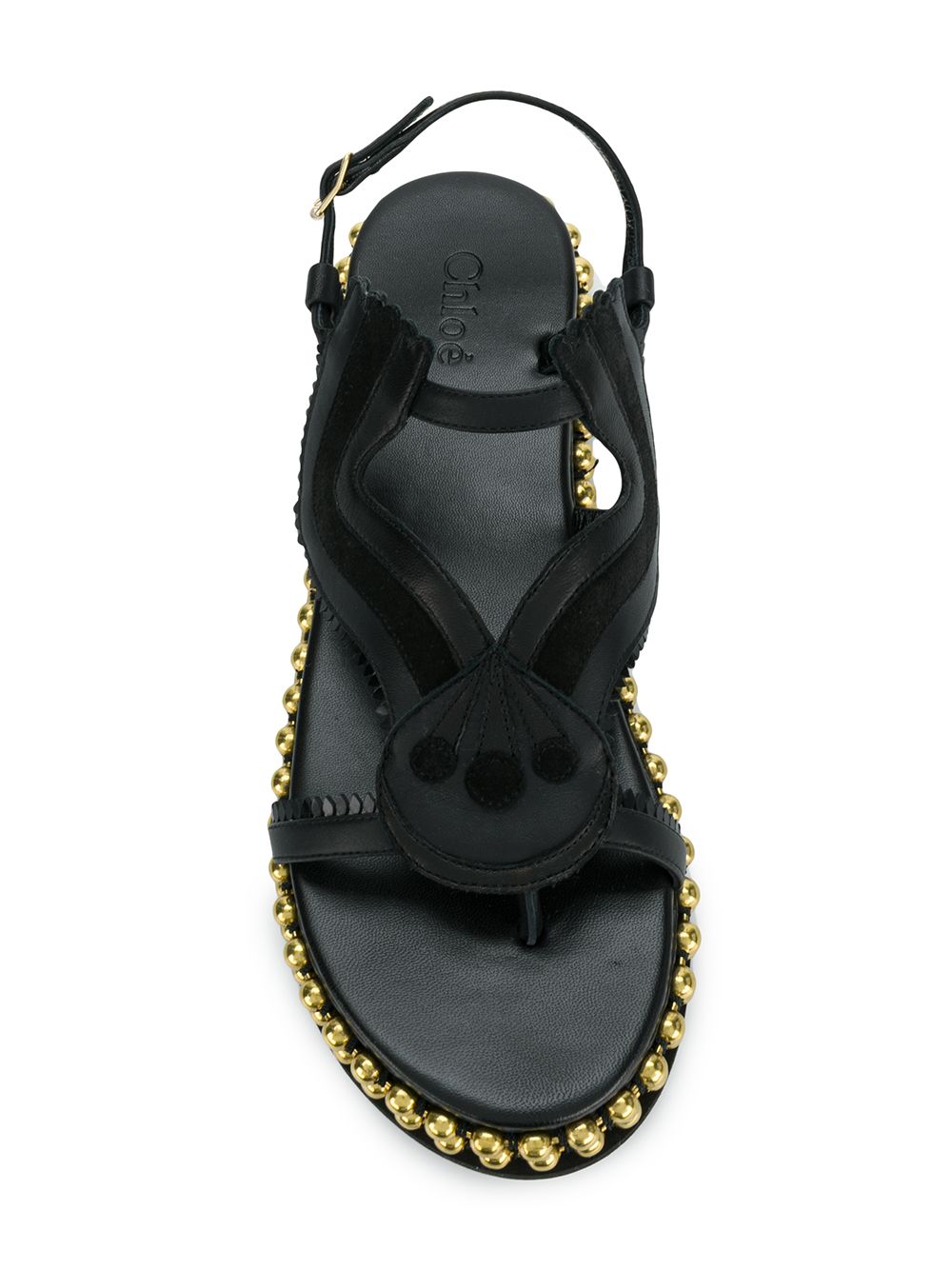 Chloé Almond Toe Studded Sole Sandals - Farfetch
