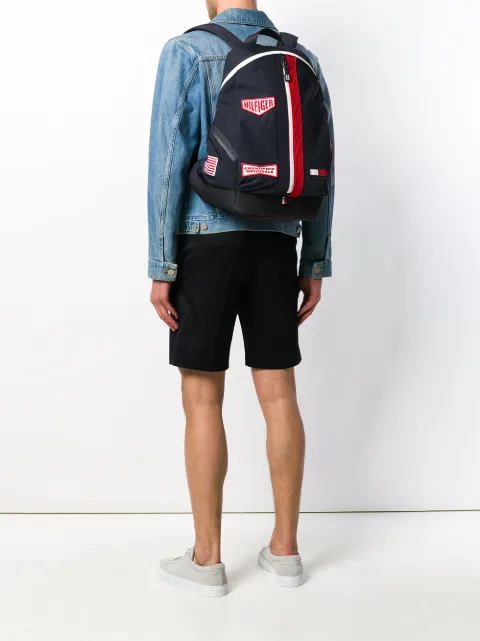 Patch Rucksack mit mit Hilfiger Tommy Logo Patch Rucksack Logo Hilfiger mit Hilfiger Tommy Rucksack Tommy qT6PH