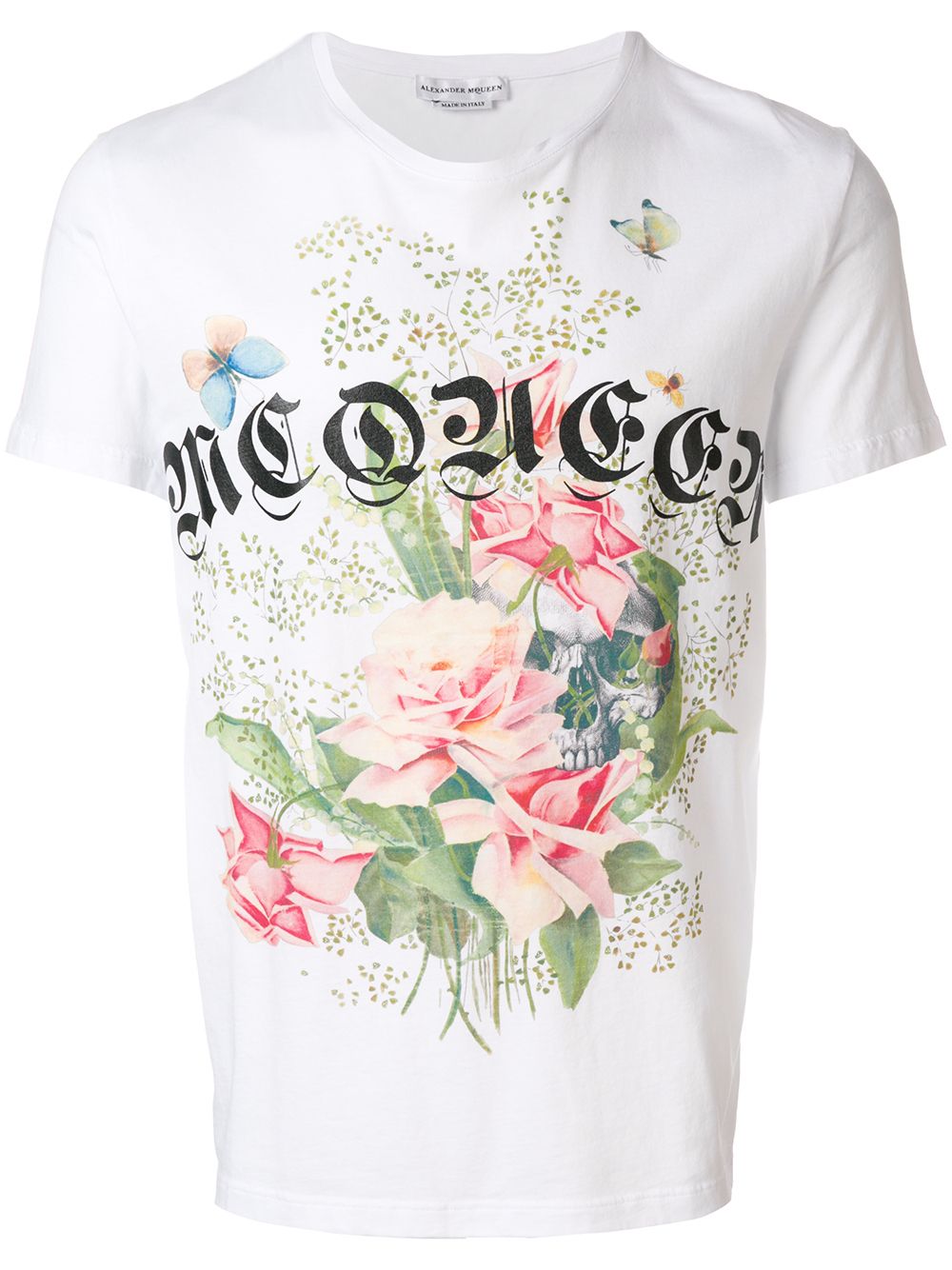 ALEXANDER MCQUEEN rose print T-shirt,520302QLZ7112958774