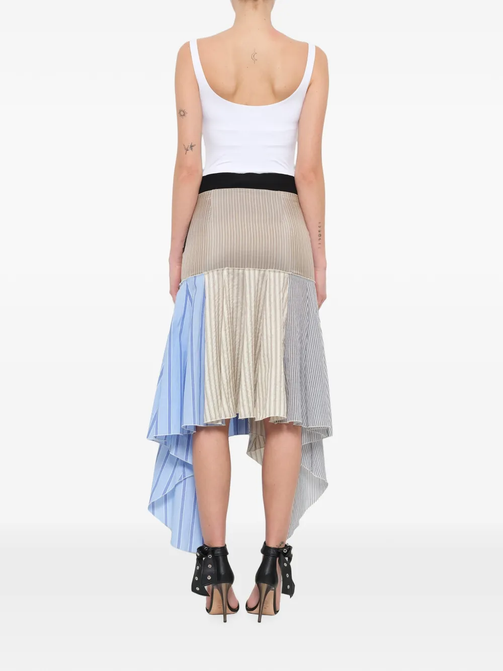 JW Anderson Asymmetric Midi Skirt in Neutrals, view 3